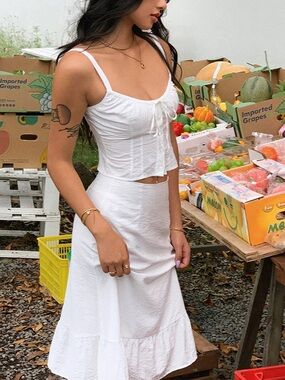 24 Cowgirl Aesthetics Corset Two Piece Skirt Set